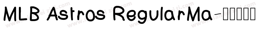 MLB Astros RegularMa字体转换